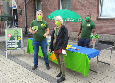 Das Grüne Team am Wahlstand